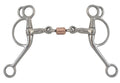 AJ Tack Double Rein Tom Thumb 3 Piece Copper Roller Bit